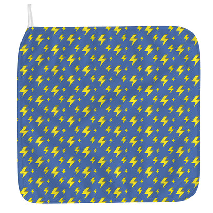 Blue And Yellow Lightning Pattern Print Hand Towel