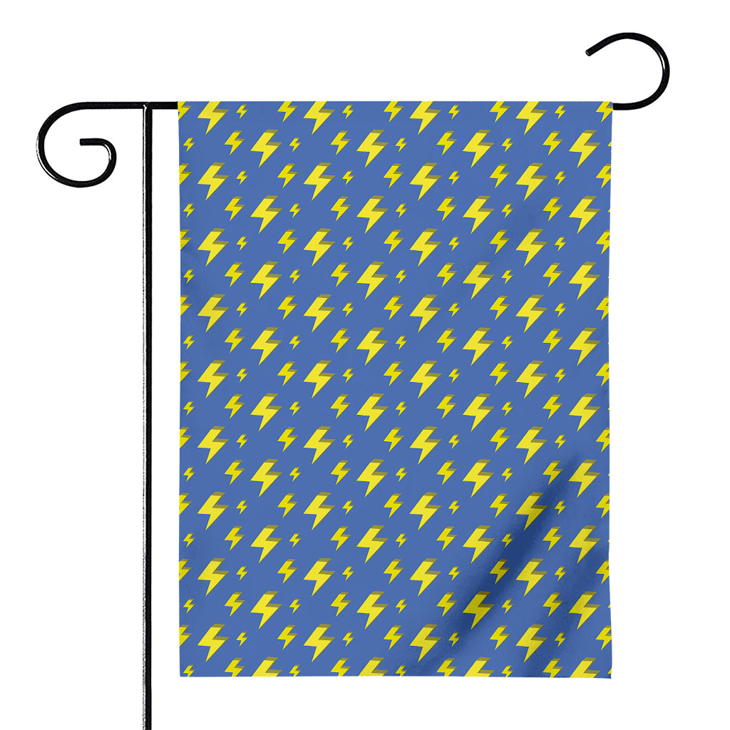 Blue And Yellow Lightning Pattern Print House Flag