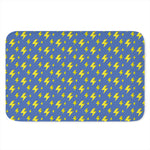 Blue And Yellow Lightning Pattern Print Indoor Door Mat