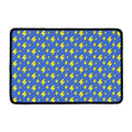 Blue And Yellow Lightning Pattern Print Kitchen Mat