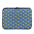 Blue And Yellow Lightning Pattern Print Laptop Sleeve