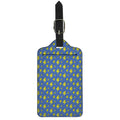 Blue And Yellow Lightning Pattern Print Luggage Tag