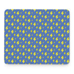Blue And Yellow Lightning Pattern Print Mouse Pad