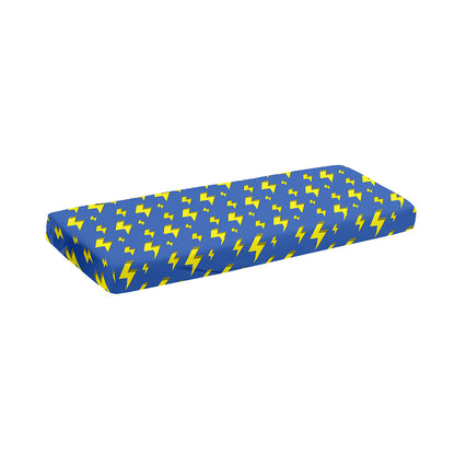 Blue And Yellow Lightning Pattern Print Piano Keyboard Cover