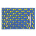 Blue And Yellow Lightning Pattern Print Placemat