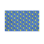 Blue And Yellow Lightning Pattern Print Polyester Flag