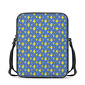 Blue And Yellow Lightning Pattern Print Rectangular Crossbody Bag