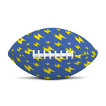 Blue And Yellow Lightning Pattern Print Rugby Ball
