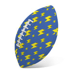 Blue And Yellow Lightning Pattern Print Rugby Ball