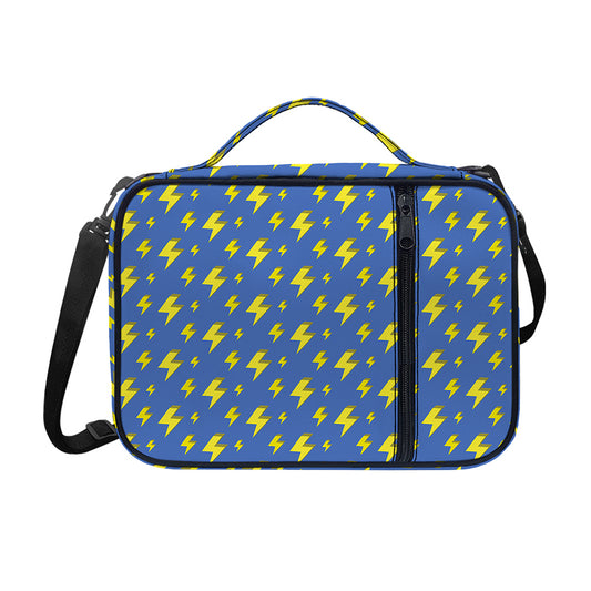 Blue And Yellow Lightning Pattern Print Shoulder Strap Bible Bag