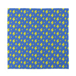 Blue And Yellow Lightning Pattern Print Silk Bandana