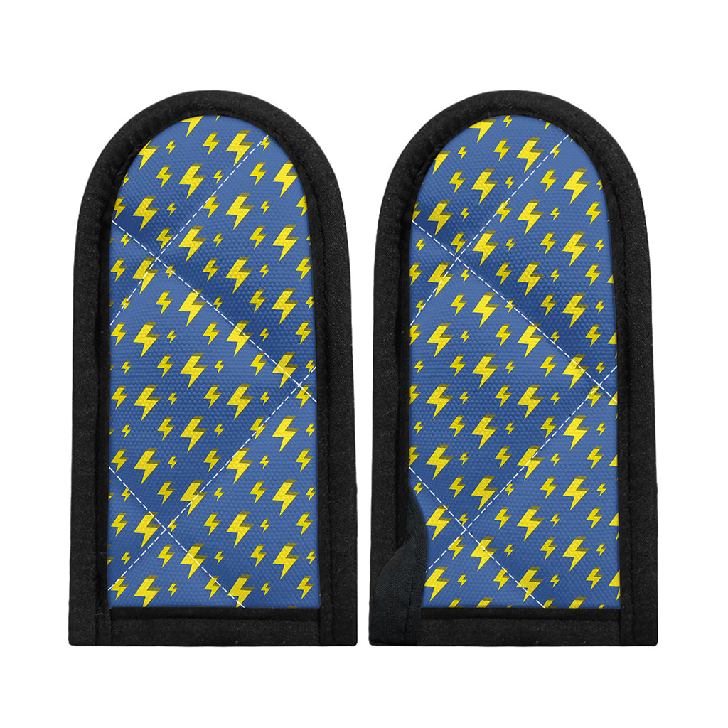 Blue And Yellow Lightning Pattern Print Skillet Handle Cover