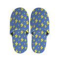 Blue And Yellow Lightning Pattern Print Slippers