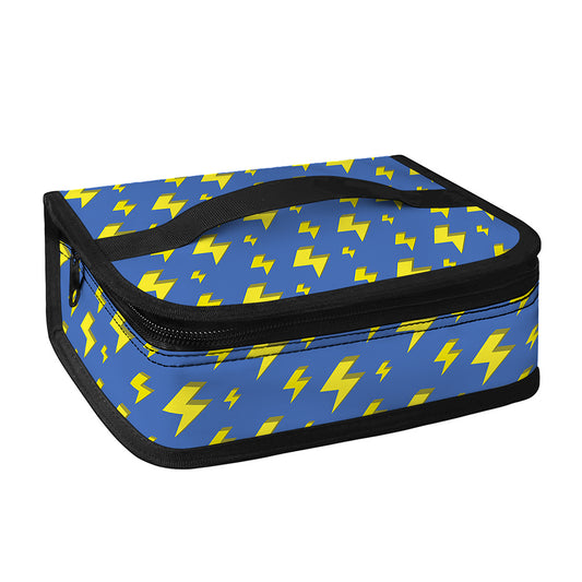 Blue And Yellow Lightning Pattern Print Small Lunch Bag