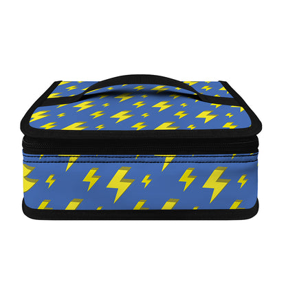 Blue And Yellow Lightning Pattern Print Small Lunch Bag