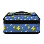 Blue And Yellow Lightning Pattern Print Small Lunch Bag
