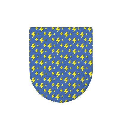 Blue And Yellow Lightning Pattern Print Toilet Lid Cover