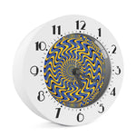 Blue And Yellow Motion Illusion Print Alarm Clock