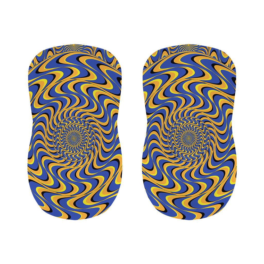 Blue And Yellow Motion Illusion Print Bar Stool Covers