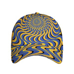 Blue And Yellow Motion Illusion Print Baseball Cap