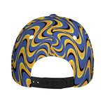 Blue And Yellow Motion Illusion Print Baseball Cap