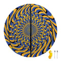 Blue And Yellow Motion Illusion Print Basketball