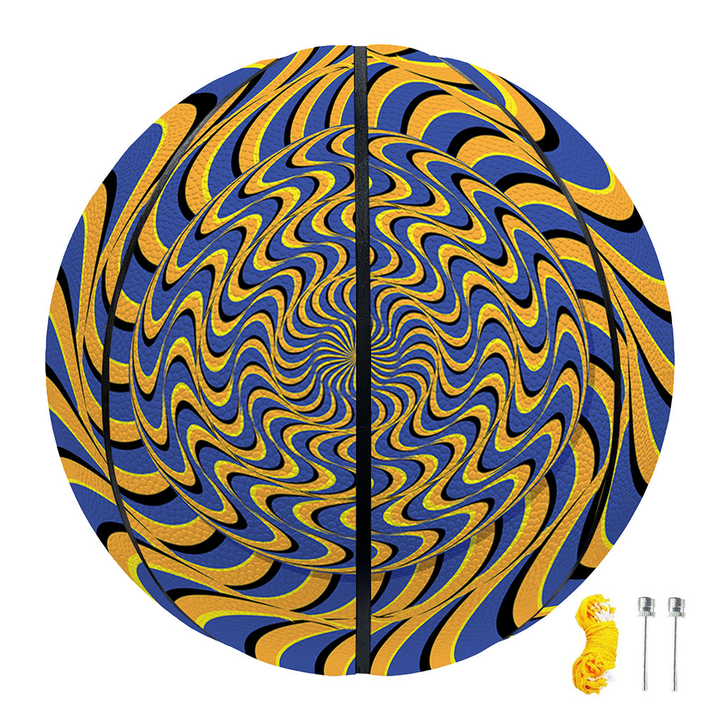 Blue And Yellow Motion Illusion Print Basketball