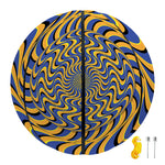 Blue And Yellow Motion Illusion Print Basketball