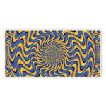 Blue And Yellow Motion Illusion Print Beach Towel