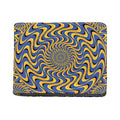 Blue And Yellow Motion Illusion Print Bifold Wallet