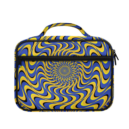 Blue And Yellow Motion Illusion Print Briefcase Bible Bag