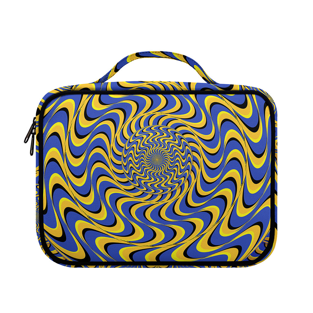 Blue And Yellow Motion Illusion Print Briefcase Bible Bag