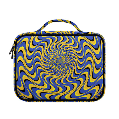 Blue And Yellow Motion Illusion Print Briefcase Bible Bag