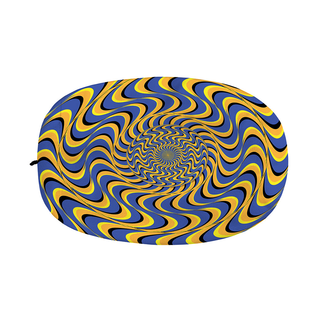 Blue And Yellow Motion Illusion Print Car Side Mirror Covers