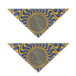 Blue And Yellow Motion Illusion Print Dog Bandana