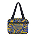 Blue And Yellow Motion Illusion Print Double Strap Bible Bag
