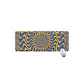 Blue And Yellow Motion Illusion Print Extended Mouse Pad