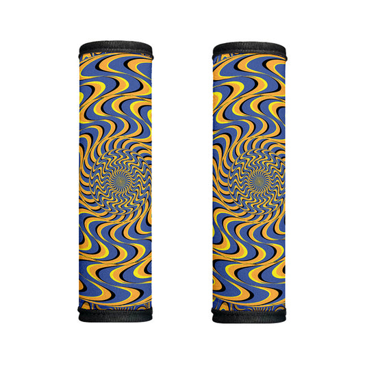 Blue And Yellow Motion Illusion Print Handle Covers