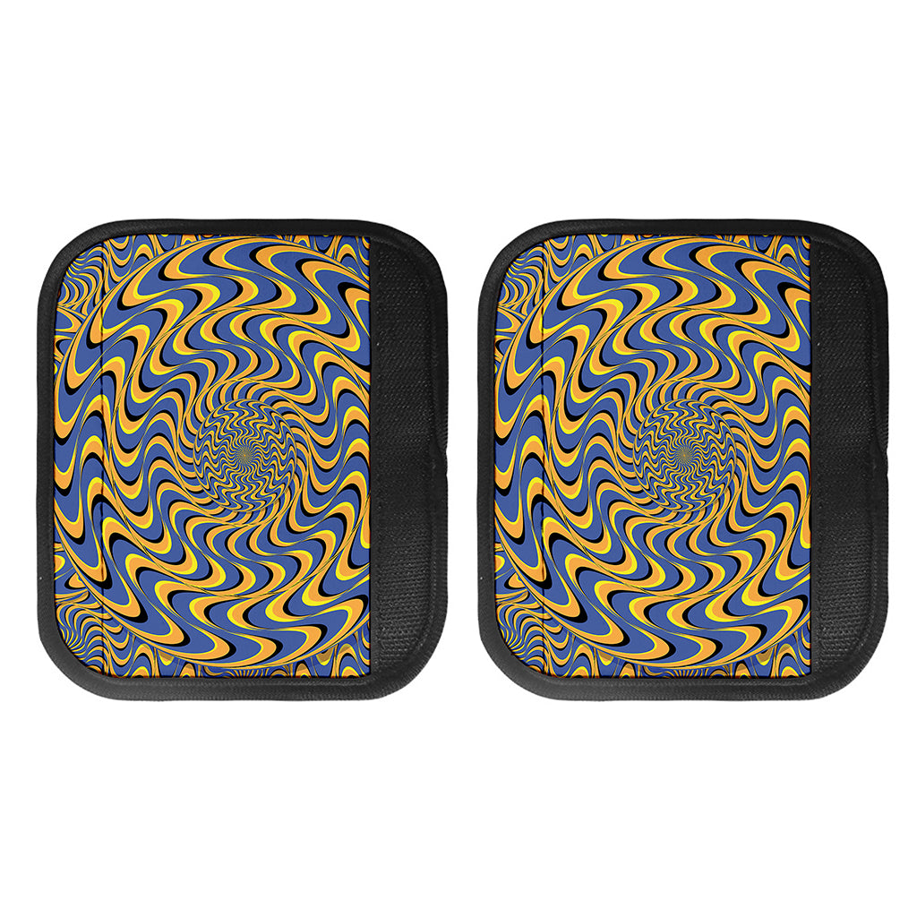 Blue And Yellow Motion Illusion Print Handle Covers