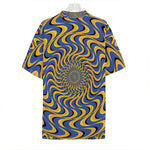 Blue And Yellow Motion Illusion Print Hawaiian Shirt