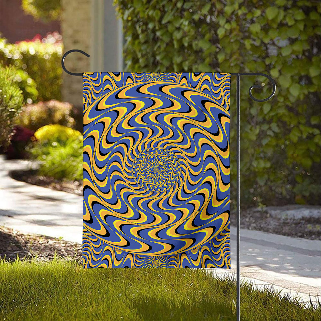 Blue And Yellow Motion Illusion Print House Flag