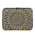 Blue And Yellow Motion Illusion Print Laptop Sleeve