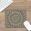 Blue And Yellow Motion Illusion Print Mouse Pad