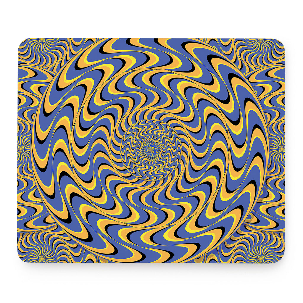 Blue And Yellow Motion Illusion Print Mouse Pad