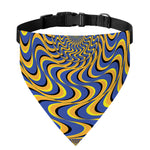 Blue And Yellow Motion Illusion Print Over The Collar Dog Bandana