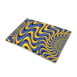 Blue And Yellow Motion Illusion Print Pet Cooling Mat Cover