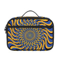 Blue And Yellow Motion Illusion Print Portable Lunch Bag