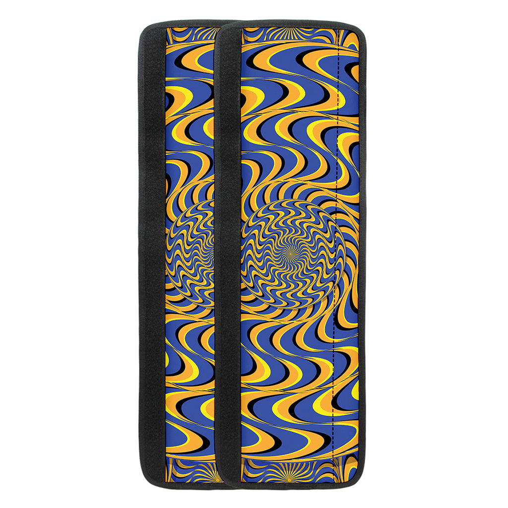 Blue And Yellow Motion Illusion Print Refrigerator Handle Covers