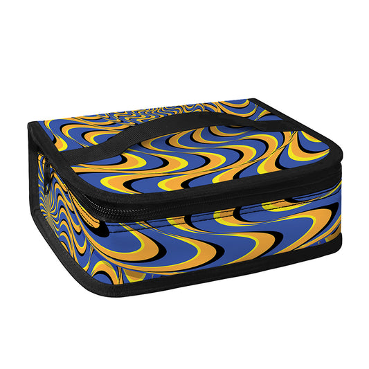 Blue And Yellow Motion Illusion Print Small Lunch Bag