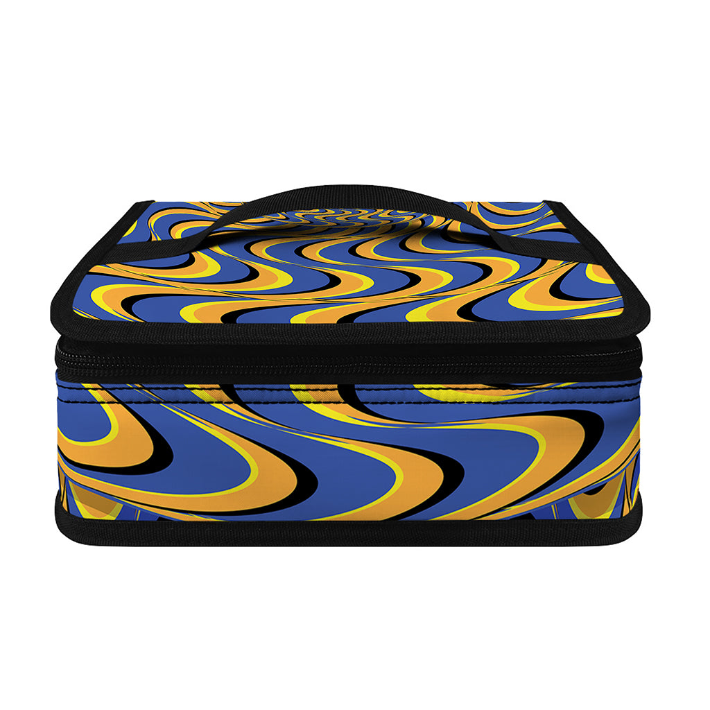 Blue And Yellow Motion Illusion Print Small Lunch Bag